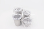 4pcs 304SS Round Tea Tin Can Food Storage Canister With Plastic Lid